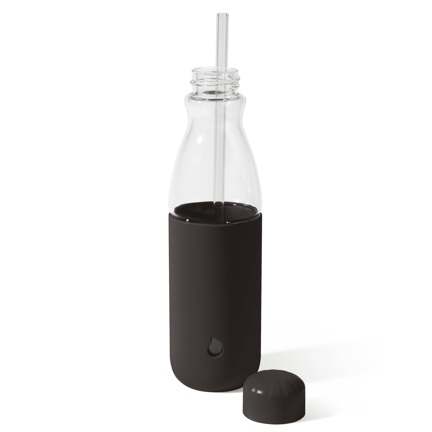 glass-original-bottle-18oz-q4 18oz_Onyx_Black_Glass_Original_Bottle_Front_Cap_Off_Straw_In_Front_Cap_On_Straw_In.jpg