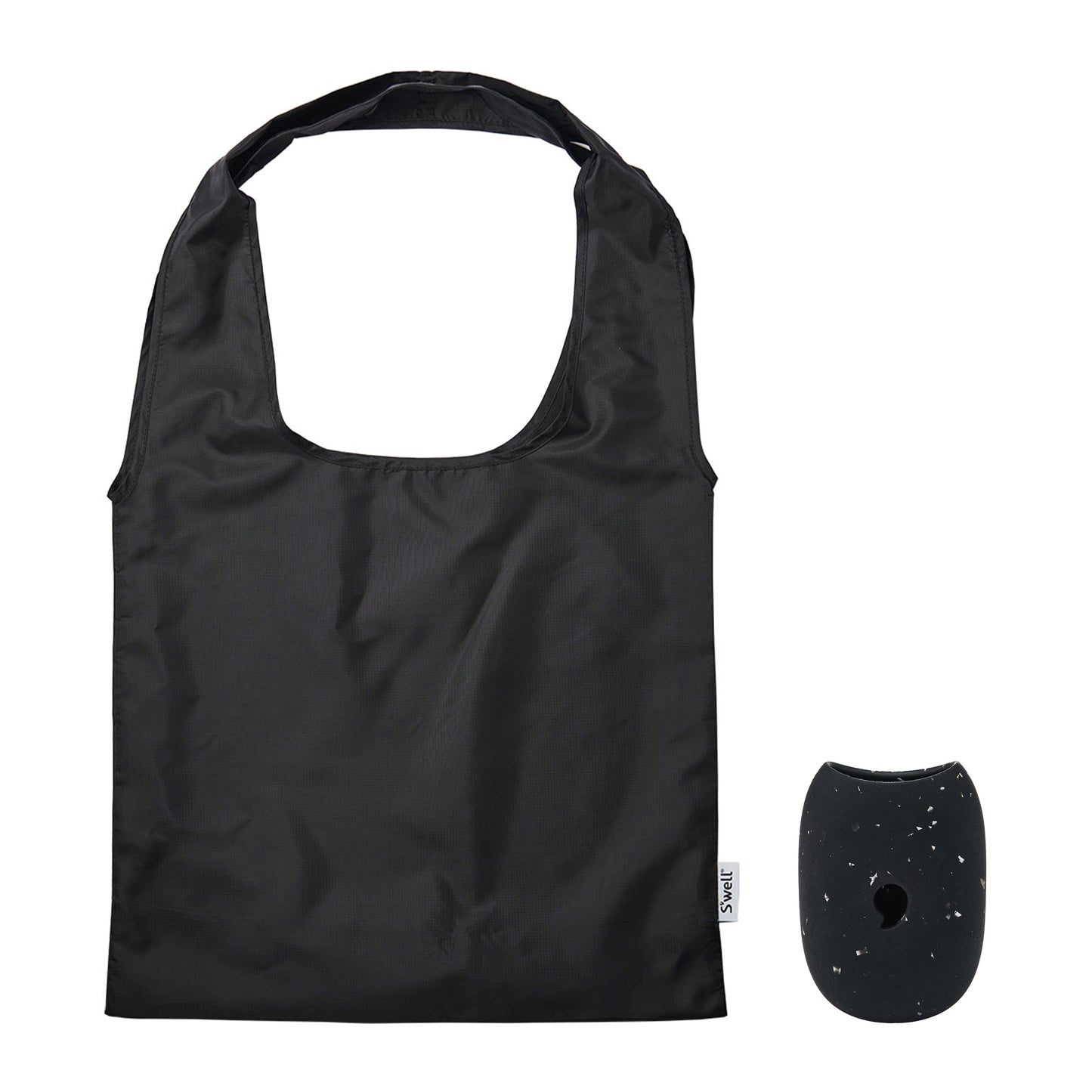 droplet-tote-f0 Swell-Droplet-Tote-Bag-Onyx-Black-Speckled-Front-With-Capsule.jpg