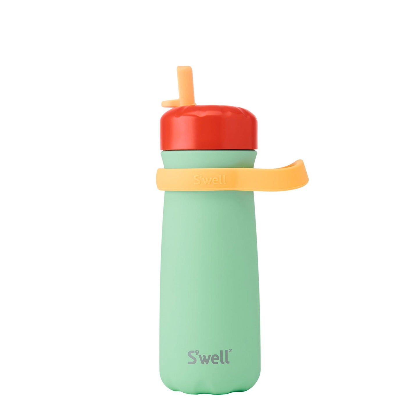 traveler-with-flip-straw-lid-16oz-m5 Swell-Kids-Water-Bottle-Traveler-16oz-Spring-Green-Front-Lid-Up.jpg